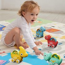 Ensemble de 4 véhicules dinosaures + Tapis circuit - HUANGER