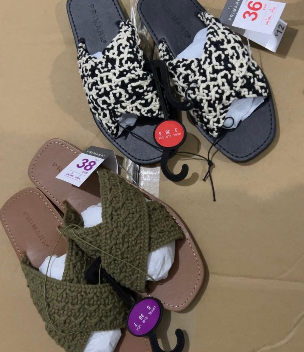 Mules PRIMARK noir 36/37/38/39/40/41  pour l’été souple et confortable liquidation totale